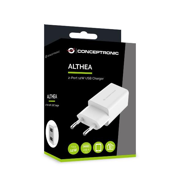 Conceptronic 2-PORT 12W USB CHARGER  2.4A